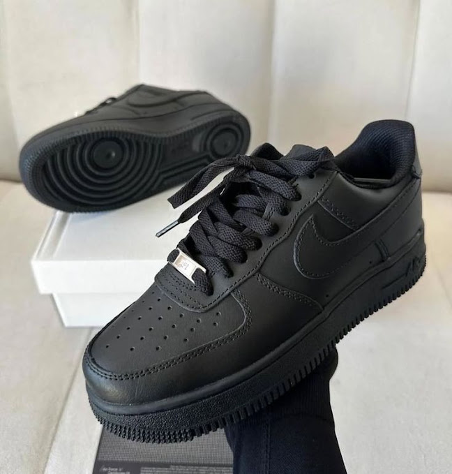 Nike Air Force 1 Low '07 Men's Sneakers - Triple Black Leather